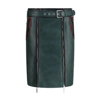 Marni Bicolor Calf Leather Bos Taurus Long Skirt
