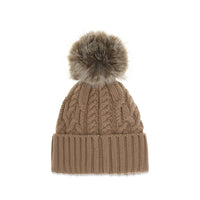 Moncler Brown Wool Oves Aries Beanie