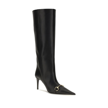 Gucci Black Calf Leather Bos Taurus Boots