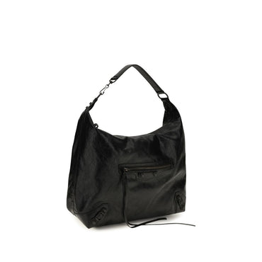 Balenciaga Black Lamb Ovis Aries Shoulder Bag