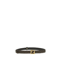 Fendi Black Calf Leather Bos Taurus Regular Belt