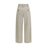 Brunello Cucinelli Beige Wool Oves Aries Dress Pants
