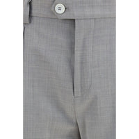 Brunello Cucinelli Gray Wool Oves Aries Dress Pants