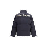 Palm Angels Black Polyamide Full-Length Jacket