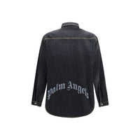 Palm Angels Blue Denim Shirt