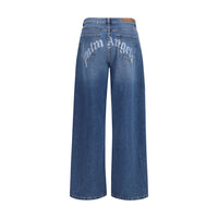 Palm Angels Blue Cotton Jeans Denim
