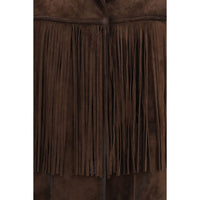 Golden Goose Brown Suede Leather Leather Jacket