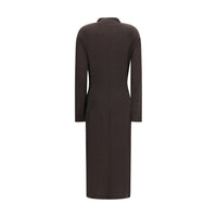 Brunello Cucinelli Brown Wool Oves Aries Casual Dress
