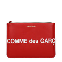 Comme Des Garçons Red Leather Clutch Bag