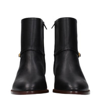 Valentino Garavani Black Leather Ankle Boots