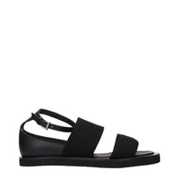 Max Mara Black Fabric Flat Sandals