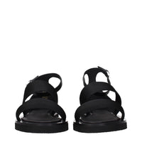 Max Mara Black Fabric Flat Sandals