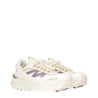 Moncler White Fabric Athletic Sneakers