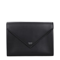 Ferragamo Black Leather Clutch Bag
