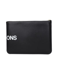 Comme Des Garçons Black Leather Clutch Bag