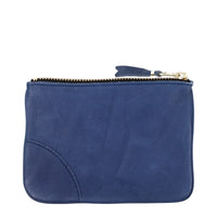 Comme Des Garçons Blue Leather Wallet