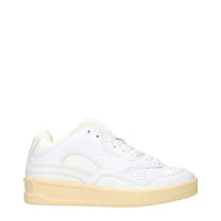 Jil Sander White Leather Low Top Sneakers