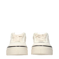 Jil Sander Beige Fabric Platform Sneakers