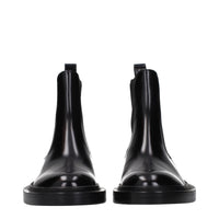 Jil Sander Black Leather Ankle Boots