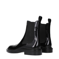 Jil Sander Black Leather Ankle Boots