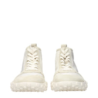 Jil Sander White Fabric High Top Sneakers