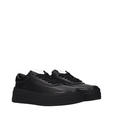 Jil Sander Black Leather Platform Sneakers