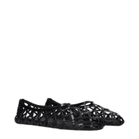 Alaïa Black Leather Ballet Flats
