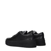 Jil Sander Black Leather Platform Sneakers