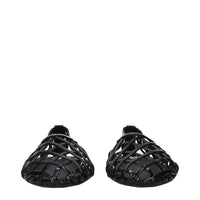 Alaïa Black Leather Ballet Flats
