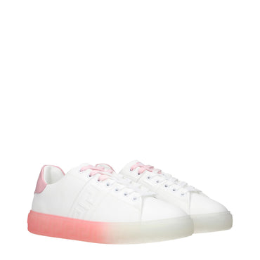 Versace White Leather Low Top Sneakers