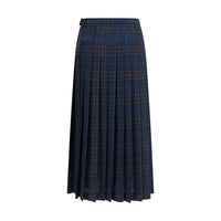 Burberry Blue Polyester Long Skirt