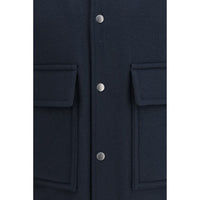 Woolrich Blue Wool Oves Aries Bomber