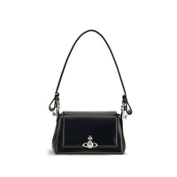 Vivienne Westwood Black Calf Leather Bos Taurus Handbag