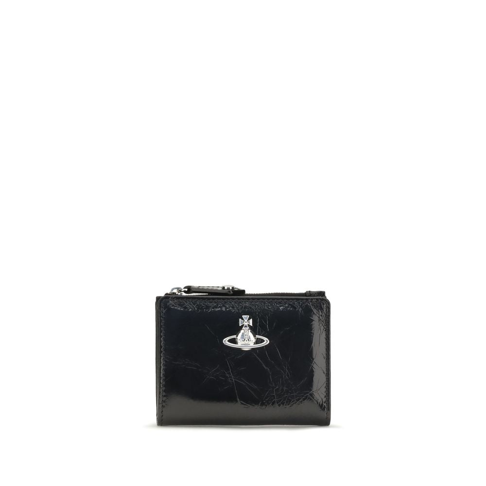 Vivienne Westwood Black Calf Leather Bos Taurus Wallet