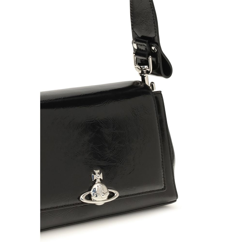 Vivienne Westwood Black Calf Leather Bos Taurus Handbag