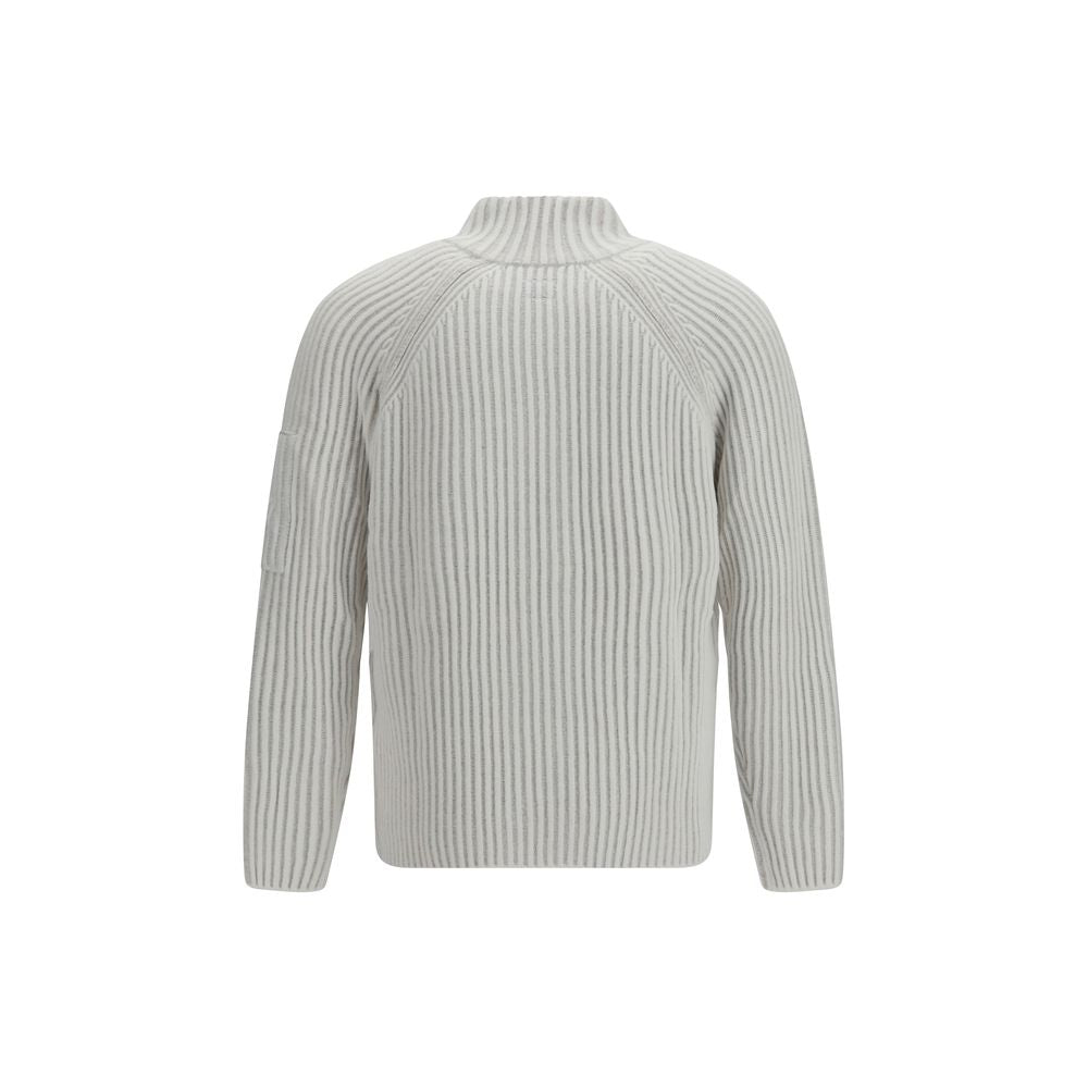 C.P. Company White Polyamide Cardigan