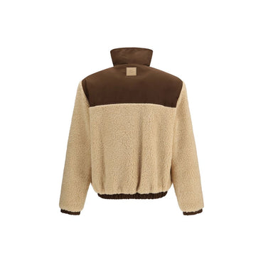 Ami Paris Beige Polyester Full-Length Jacket