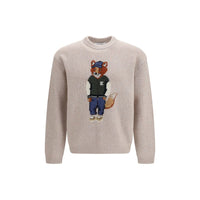 Maison Kitsuné Beige Wool Oves Aries Sweatshirt