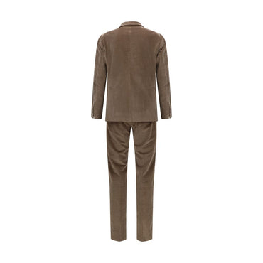 Tagliatore Brown Cotton Two-Piece Suit