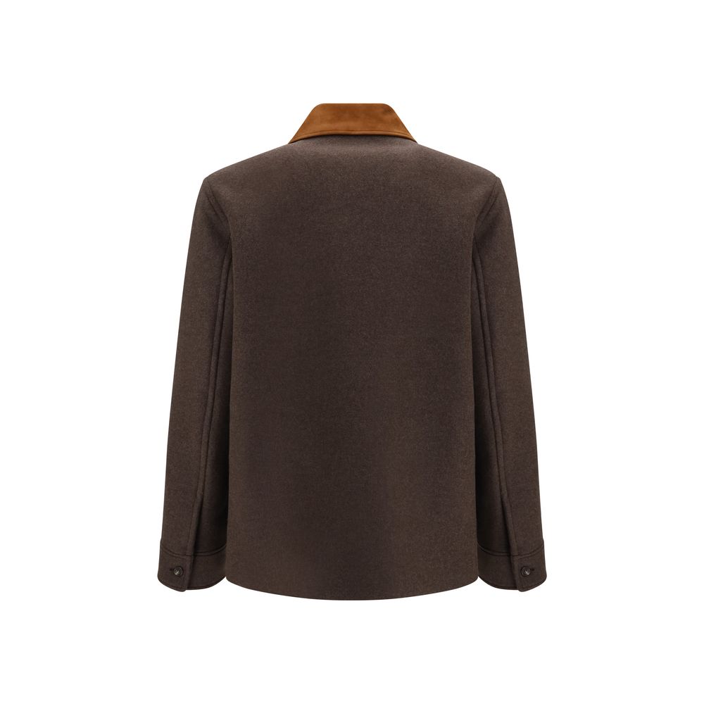 Valentino Garavani Brown Wool Oves Aries Full-Length Jacket