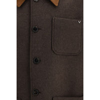 Valentino Garavani Brown Wool Oves Aries Full-Length Jacket