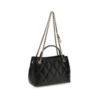 Tory Burch Black Calf Leather Bos Taurus Shoulder Bag