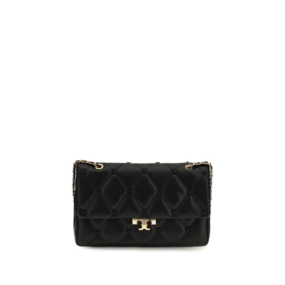 Tory Burch Black Lamb Ovis Aries Shoulder Bag