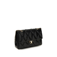 Tory Burch Black Lamb Ovis Aries Shoulder Bag