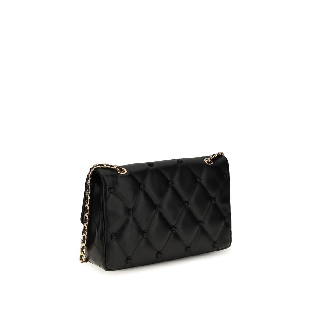 Tory Burch Black Lamb Ovis Aries Shoulder Bag