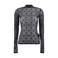 Marine Serre Black Polyamide Pattern Shirt