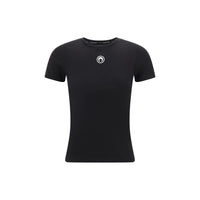 Marine Serre Black Cotton T-Shirt