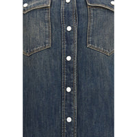 Fendi Blue Cotton Casual Dress