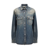 Fendi Blue Denim Shirt