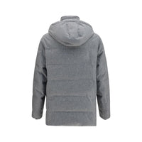 Brunello Cucinelli Gray Wool Oves Aries Full-Length Jacket